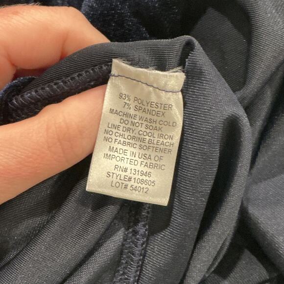 NWT Jude Connally Women’s Kerry Navy Velvet Like Bell Sleeve Dress Size Large - Picture 12 of 14